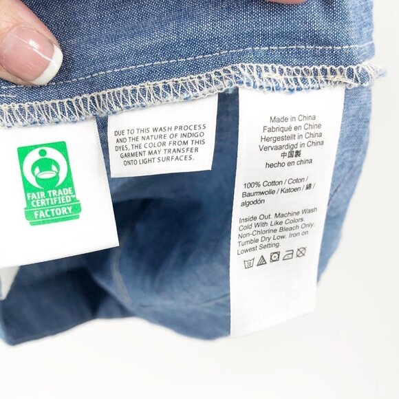 ✅ J. Crew Button Back Chambray Shift Dress AW338 XXS - Picture 5 of 8